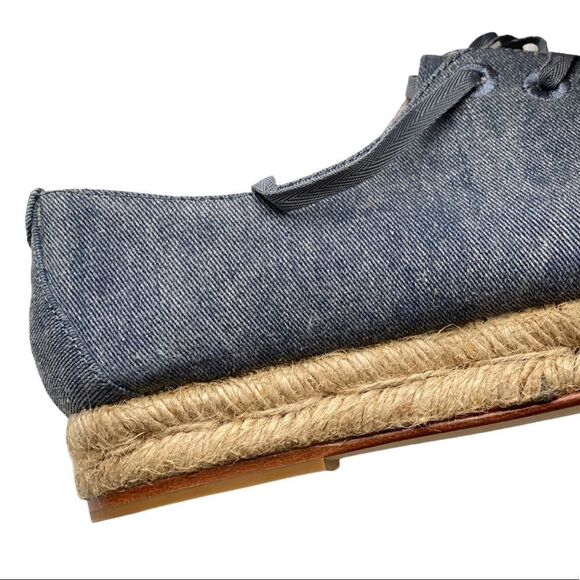 New Joie Denim Lace Up Espadrilles Sneaker… - Picture 6 of 15